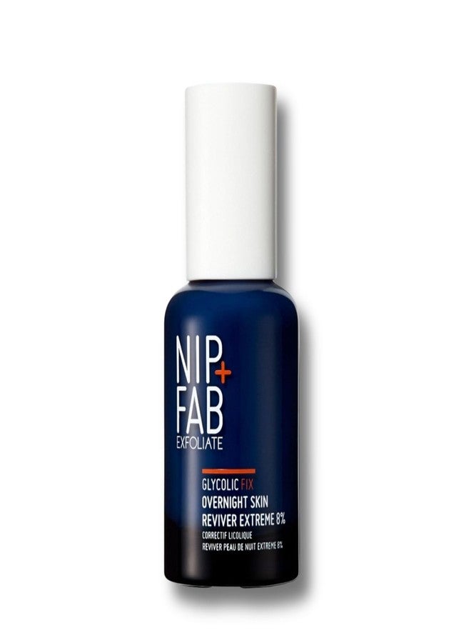 نيب بلس فاب مقشر البشرة الليلي Nip+Fab Glycolic Fix Extreme بتركيز 8%، 1.52 أونصة سائلة، مقشر للبشرة مع حمض اللاكتيك وتركيبة خاصة لتنعيم البشرة وترطيبها وتجديدها - Image 1